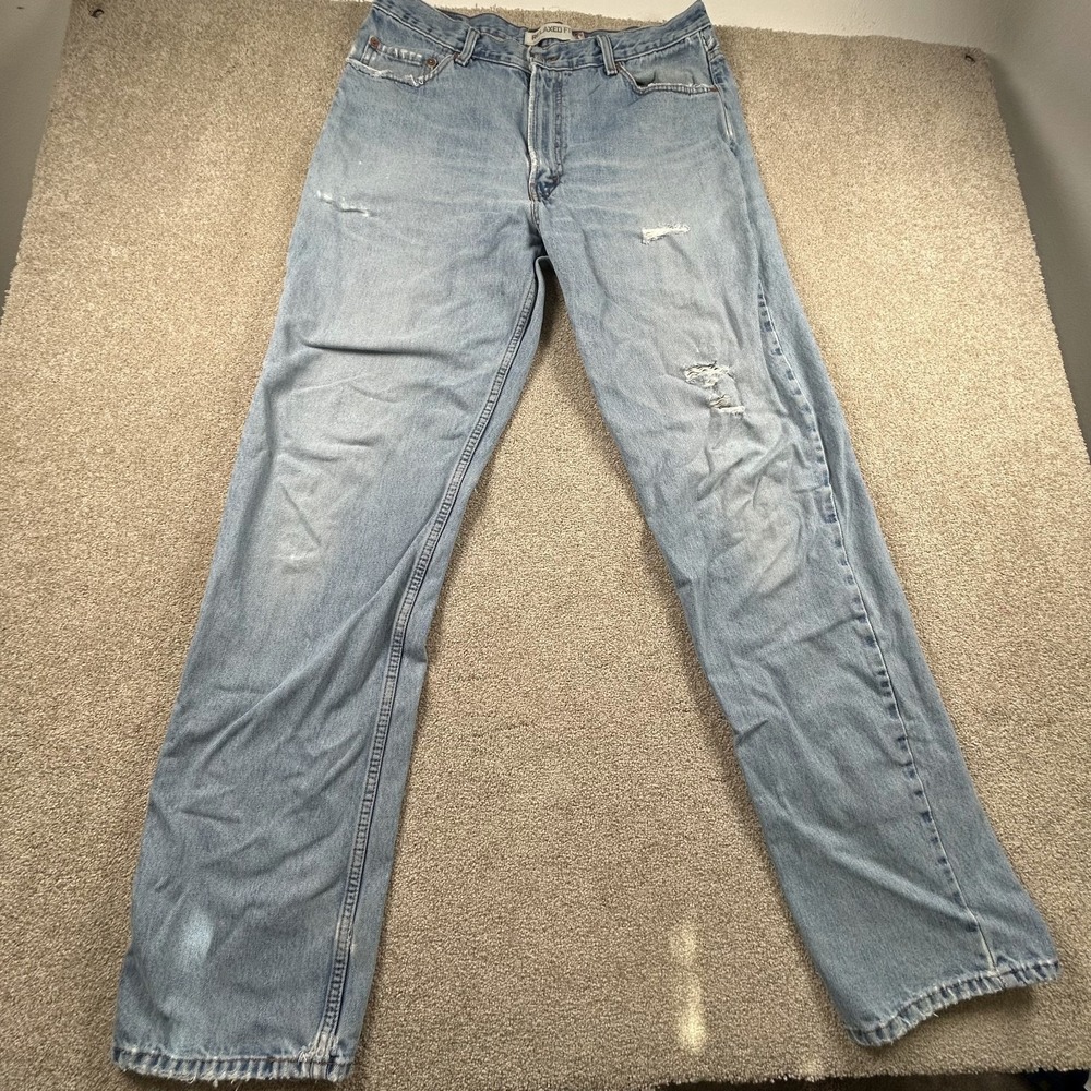 VTG Levi's 550 Relaxed Fit Jeans Men 36x36 Blue Denim Cotton Straight Distressed